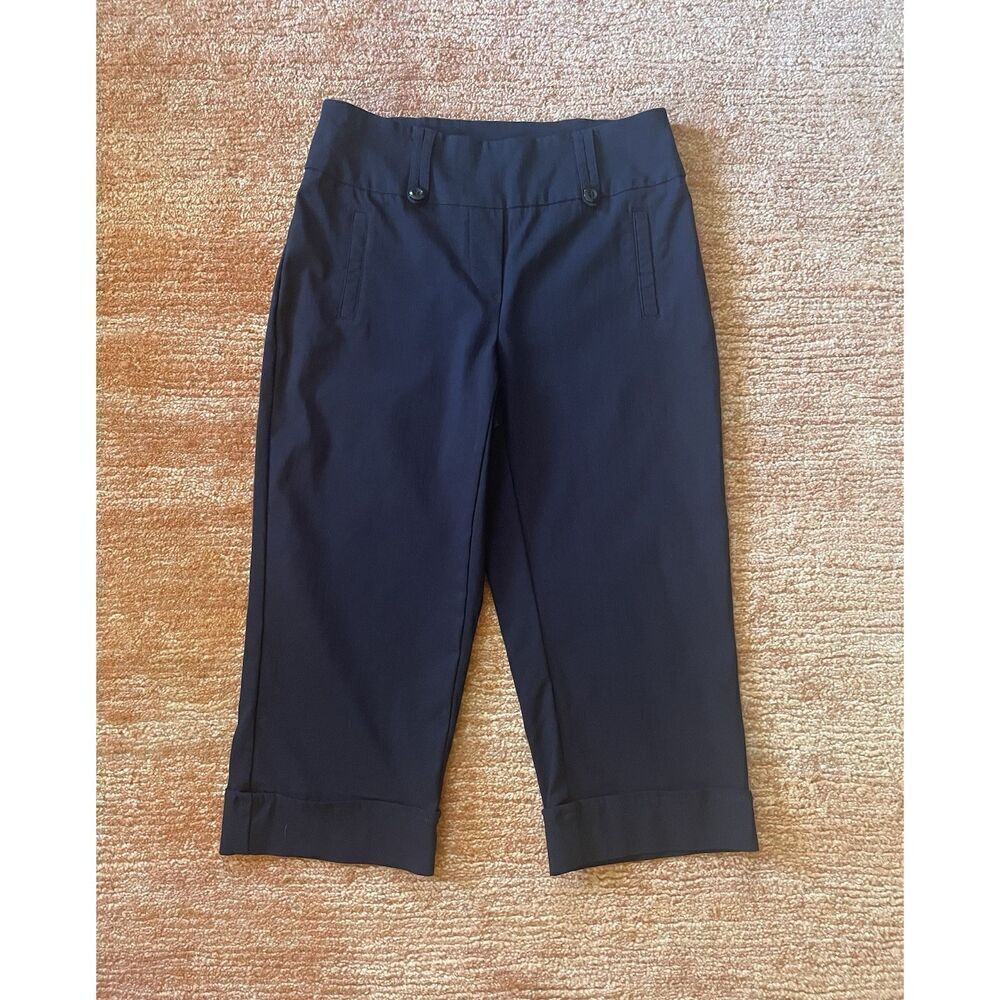 NWOT Reitmans Women’sNavy Blue Straight Bermuda Pants Shorts Pull On Size 3/S